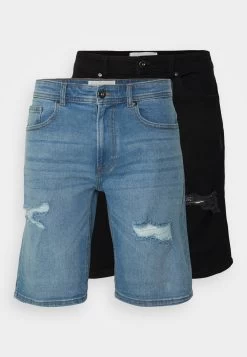 Pier One Unisex 2 Pack - Short En Jean - Blue/Black Denim -Pier One Boutique 07a2a099e2d644ab8c70e05709f387ae