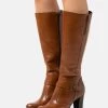 Pier One Leather - Bottes À Talons Hauts - Cognac -Pier One Boutique 0fd46fcb2ca24b8aa6cbf963cf96a7f2