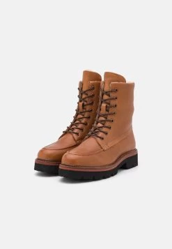Pier One Leather Winter Boot - Bottines À Lacets - Cognac -Pier One Boutique 101c52c85d1c4d198a9e5a1e250c2795
