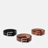 Pier One 3 Pack - Ceinture - Black - 802_Brown - 702_Cognac - 708