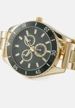 Pier One Unisex - Montre - Gold-Coloured/Green -Pier One Boutique 7275b6174e554eb28ad065d148c1fe77