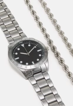 Pier One Set - Collier - Silver-Coloured/Black -Pier One Boutique 83102eb3ab884b968ea711d6d380bde6