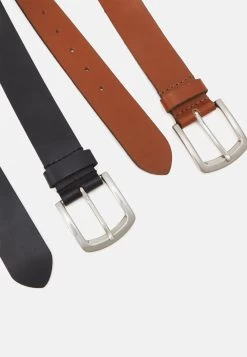 Pier One Leather 2 Pack - Ceinture - Cognac/Black -Pier One Boutique 83e445ece2bb42c5a314d3f1ef80783a