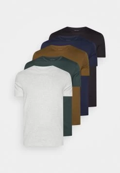 Pier One Unisex 5 Pack - T-Shirt Basique - Black /Dark Blue/Dark Green -Pier One Boutique 8476a676b3d442a4819cc5177b9930ad