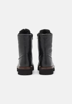 Pier One Leather Winter Boot - Bottines À Lacets - Black -Pier One Boutique c8985760317f491096928bf8202d407d