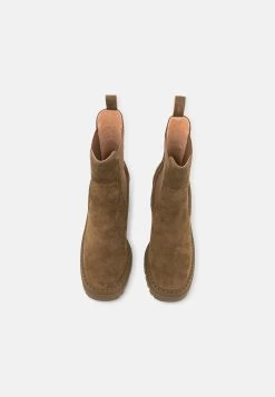 Pier One Leather - Bottines À Talons Hauts - Khaki -Pier One Boutique d027936bad924b7580f943497494a525